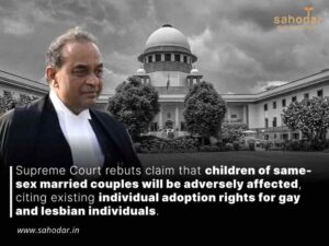 Supreme Court rebuts claim that children of same-sex married couples will be adversely affected, citing existing individual adoption rights for gay and lesbian individuals