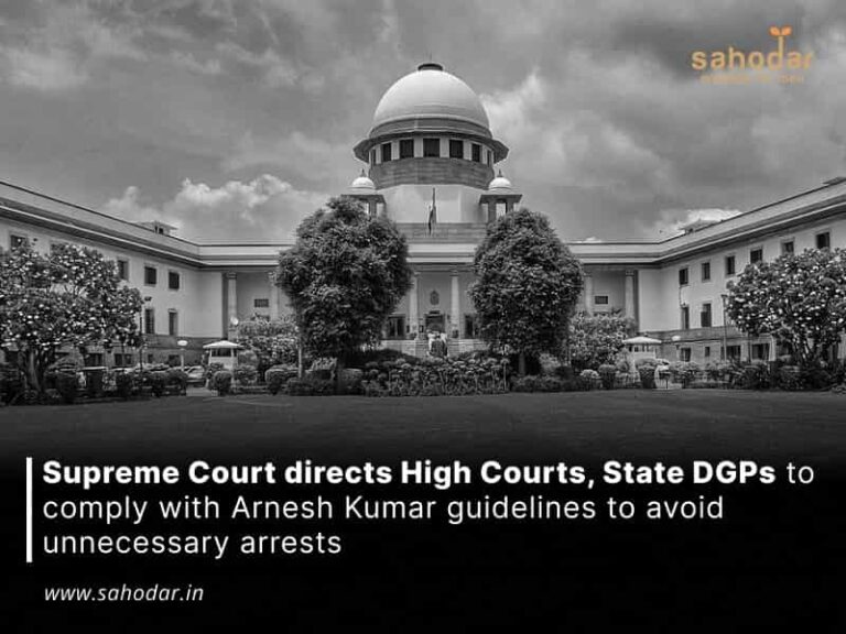 Supreme Court Directs High Courts State Dgps To Comply With Arnesh