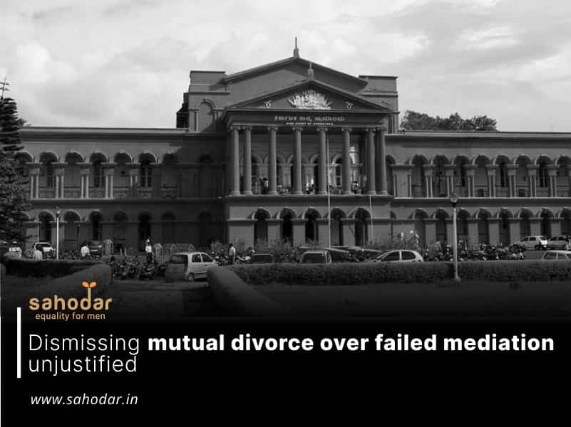 Dismissing mutual divorce over failed mediation unjustified