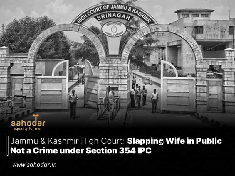 Slapping Wife in Public Not a Crime under Section 354 IPC