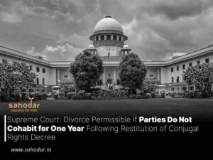 Divorce Permissible if Parties Do Not Cohabit for One Year Following Restitution of Conjugal Rights Decree