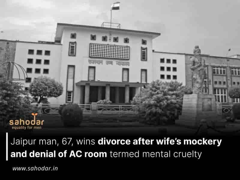 Jaipur man, 67, wins divorce after wife’s mockery and denial of AC room termed mental cruelty